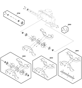 Auger Group Diagram and Parts List for SS18R (1697348-01)(2020) Briggs and Stratton Snow Blower